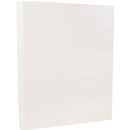 JAM Paper White 8.5" x 11" Parchment Cardstock, 250 Sheets